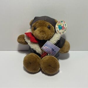 Vintage Alaskan Friends Bear Aviator Bear with Red Scarf